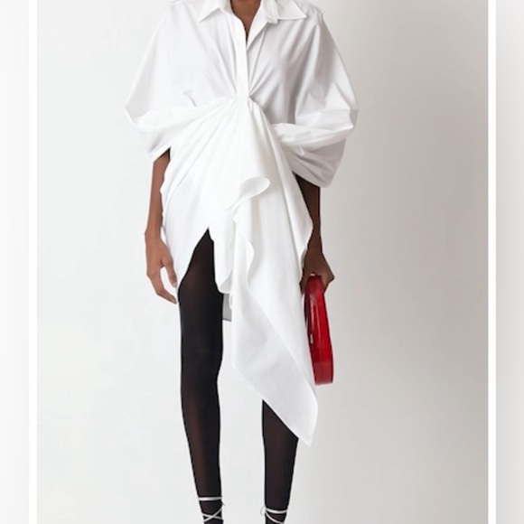 Coperni Knot Front Faux Wrap Shirt - Picture 3 of 7